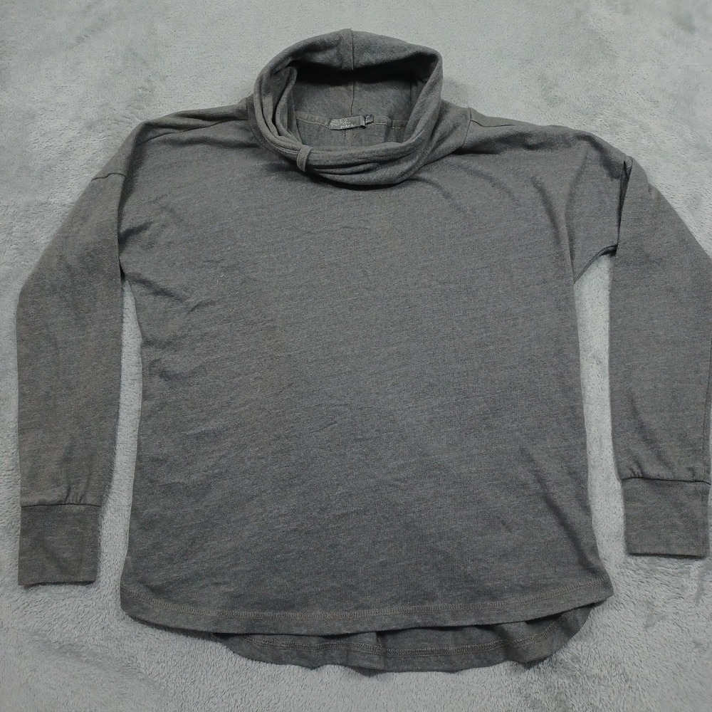 Prana Sweater Womens Small Gray Cowl Neck Pullover Casual Outdoor‎ Logo